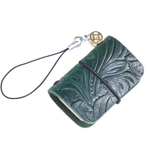 Leder-Notizbuch, 64 nummerierte Seiten, Taschenformat, 15 g, kompaktes Leder-Schreibheft für Männer und Frauen, ideal für Arbeit, Reisen und tägliche Notizen, 5 x 3 cm von Wrohto