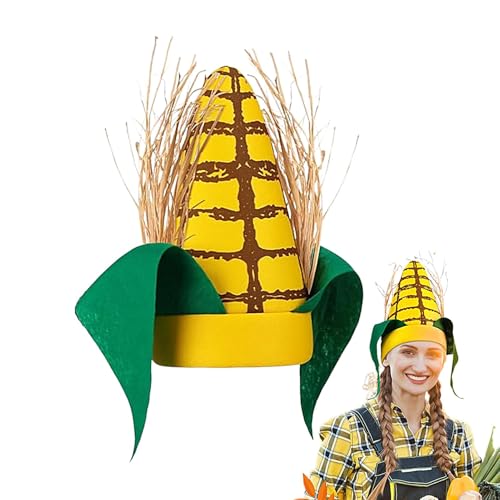 Wrohto - Maiskolbenhut, lustiger Essenshut, Neuheitskleidung, Cosplay-Zubehör, Festival-Kostüm, Lebensmittel-Mottoparty, grüne Blätter, Plüsch-Maishut, Verkäufer-Kostüm, Erwachsenenkostüm-Zubehör Wrohto - Maiskolbenhut, lustiger Essenshut, Neuheitskleidung, Cosplay-Zubehör, Festival-Kostüm, Lebensmittel-Mottoparty, grüne Blätter, Plüsch-Maishut, Verkäufer-Kostüm, Erwachsenenkostüm-Zubehör von Wrohto