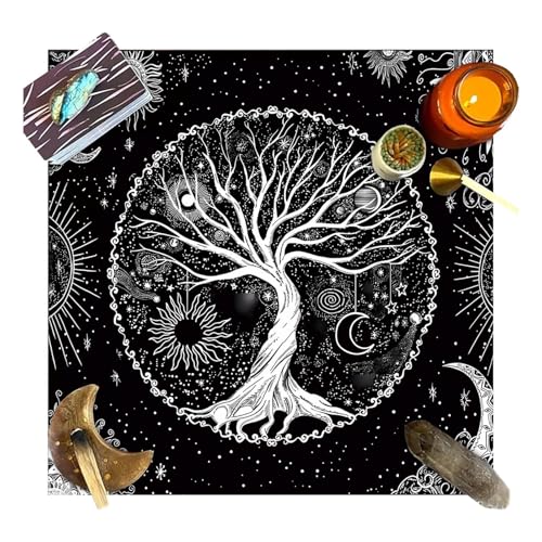 Wrohto Tischdecke für Tarot-Matte, Wahrsagungskarte, mystisches Design, Pfirsich-Samtstoff für Brettspiele, Tarot-Lesen, Freunde, Familienunterhaltung, Klassenkameradentreffen, 49 x 49 cm Wrohto Tischdecke für Tarot-Matte, Wahrsagungskarte, mystisches Design, Pfirsich-Samtstoff für Brettspiele, Tarot-Lesen, Freunde, Familienunterhaltung, Klassenkameradentreffen, 49 x 49 cm von Wrohto
