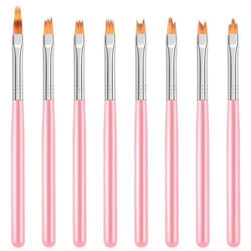 Wrtysully 8Pcs Farbe Paint Pen Set Rosa BlüTenblatt Stift NagelbüRste Kurze NagelbüRste Wrtysully 8Pcs Farbe Paint Pen Set Rosa BlüTenblatt Stift NagelbüRste Kurze NagelbüRste von Wrtysully