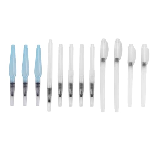 Wrtysully Wasserfarben Pinsel Stift Set, 12 StüCke, Wasserpinsel, NachfüLlbar, Aquarellpinsel Stifte für Studenten, Partys, Bastelarbeiten (12 StüCke) von Wrtysully