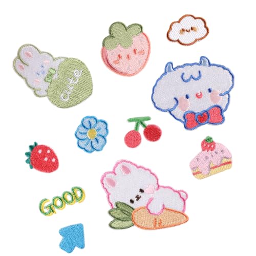 11 PCs Schöne Kaninchen Reparaturflecken Eisen Auf Gestickten Flecken Cartoon Auf Dekorative Applikationen Für Nähen 11 PCs Schöne Kaninchen Reparaturflecken Eisen Auf Gestickten Flecken Cartoon Auf Dekorative Applikationen Für Nähen von Wsdsgz
