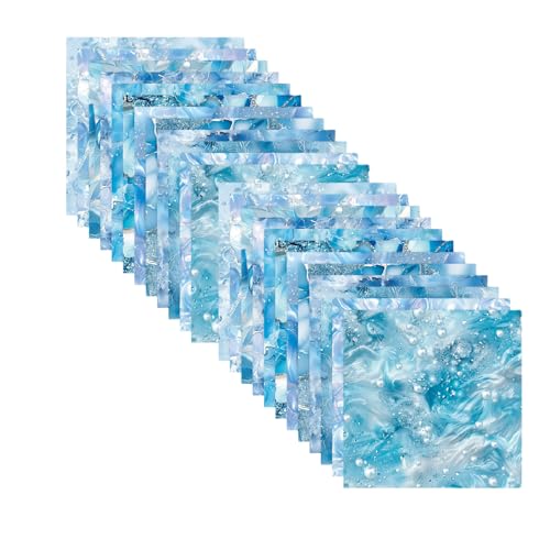 24 Blätter Scrapbook Paper Ice Crystal Paper Journal Versorgt Dekorative Papier Scrapbooking Gemustertes Papier von Wsdsgz