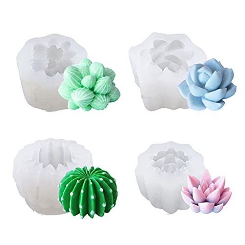 4 PCs Sukkulenten Cactus Epoxy Harzform Home Dekoration Silikonform Basteln Kerzenwachs Seife Tongusswerkzeuge 4 PCs Sukkulenten Cactus Epoxy Harzform Home Dekoration Silikonform Basteln Kerzenwachs Seife Tongusswerkzeuge von Wsdsgz
