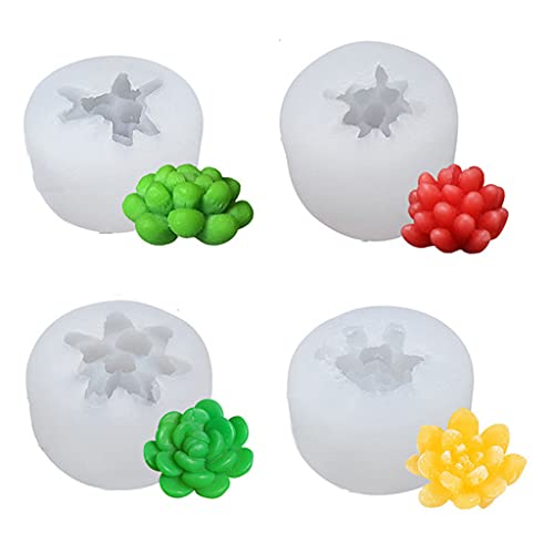 4 PCs Sukkulenten Cactus Epoxy Harzform Home Dekoration Silikonform Basteln Kerzenwachs Seife Tongusswerkzeuge 4 PCs Sukkulenten Cactus Epoxy Harzform Home Dekoration Silikonform Basteln Kerzenwachs Seife Tongusswerkzeuge von Wsdsgz