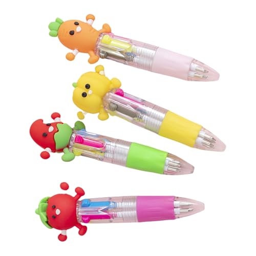 4PCS Cartoon Multicolor Pen 4 Color In-1 Pen Multicolored Kugelschreiber Für Farbcodierung Schreiben Von Zeichnungen Journaling Renner Kugelschreiber 4PCS Cartoon Multicolor Pen 4 Color In-1 Pen Multicolored Kugelschreiber Für Farbcodierung Schreiben Von Zeichnungen Journaling Renner Kugelschreiber von Wsdsgz