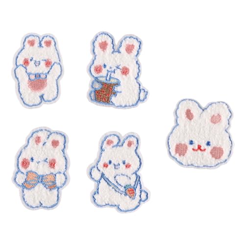 5 PCs Cartoon Kaninchen Eisen Auf Flecken Applique Flecken Tierreparaturflecken Stickpatches Für Die Kleidung Dekoration 5 PCs Cartoon Kaninchen Eisen Auf Flecken Applique Flecken Tierreparaturflecken Stickpatches Für Die Kleidung Dekoration von Wsdsgz