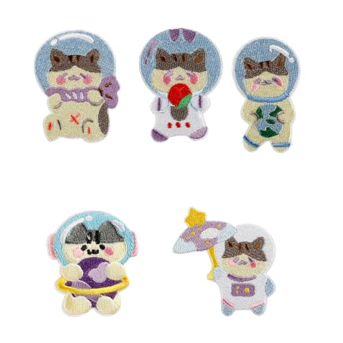 5 PCs Cartoon Katzen Eisen Auf Flecken Applique Flecken Astronaut Abzeichen Patches Stickpatches Für Die Kleiderdekoration 5 PCs Cartoon Katzen Eisen Auf Flecken Applique Flecken Astronaut Abzeichen Patches Stickpatches Für Die Kleiderdekoration von Wsdsgz