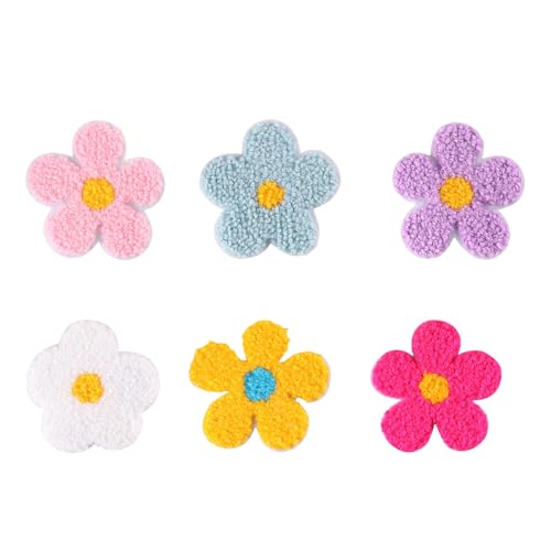 6 PCs Süße Blumen Eisen Auf Flecken Kleine Reparaturflecken Auf Applique Flecken Für Kleidungsjeans Rucksäcke Nähen von Wsdsgz