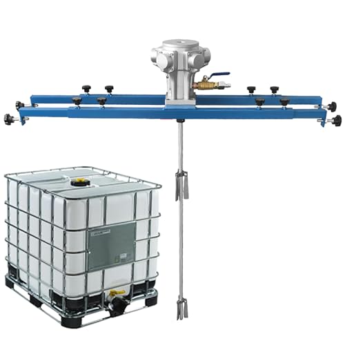 Wsexyy 1 PS IBC Air Agitator, Pneumatic Lack Mixer, 1300 U/Min -Faltpropeller, 250 -mm -Laufraddurchmesser, Lack -Rührmaschinen -Mischwerkzeug, Spezial Für IBC Tonne Fässer von Wsexyy