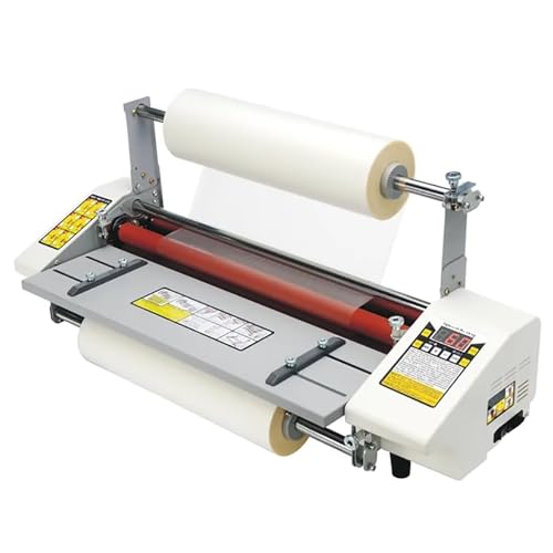Wsexyy A2+ Papierlaminierungsmaschine, EIN Und Doppelseitige Laminiermaschine, Stufe 9-Geschwindigkeitsregulation Kalt/Wärmelaminatormaschine Für Vinyl-Fotofilm, Bild Und Malerei von Wsexyy
