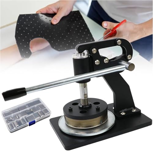 Wsexyy Runder Stoffschneider, 100Sqcm Stoffprobenschneider, 0.1-10mm Schnittstärke, Manuelles Pressprobenwerkzeug Für Textilien, Teppiche Und Leder von Wsexyy