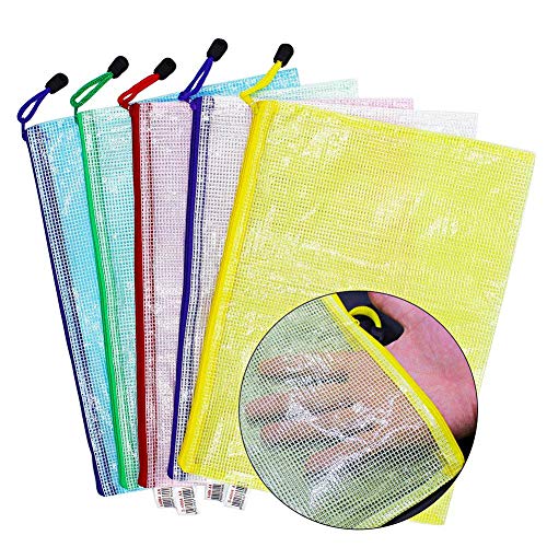 Wskderliner Zipper Tasche Mesh Bag Dokumententasche Reissverschluss a4 Zip Beutel Farbig Plastik Für Bürobedarf Schreibwaren Packung von 10 Wskderliner Zipper Tasche Mesh Bag Dokumententasche Reissverschluss a4 Zip Beutel Farbig Plastik Für Bürobedarf Schreibwaren Packung von 10 von Wskderliner