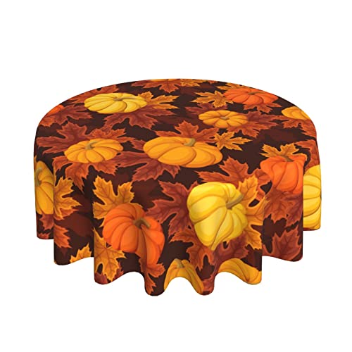 Wsunsal Tischdecke für Thanksgiving, Herbst, 178 cm, rund, Herbst-Kürbis-Tischdecke, wasserdicht, Polyester, abgefallene Blätter, dekorative Tischdecke für Urlaub, Küche, Esszimmer, Outdoor, Wsunsal Tischdecke für Thanksgiving, Herbst, 178 cm, rund, Herbst-Kürbis-Tischdecke, wasserdicht, Polyester, abgefallene Blätter, dekorative Tischdecke für Urlaub, Küche, Esszimmer, Outdoor, von Wsunsal