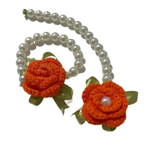 Wtanrion Handgefertigte Häkelperlen-Handschnüre im Vintage-Stil, Paket enthält 2 verschiedene Vintage-Häkelblumen, die Ihren unterschiedlichen Bedürfnissen gerecht werden können (Orange + Orange) Wtanrion Handgefertigte Häkelperlen-Handschnüre im Vintage-Stil, Paket enthält 2 verschiedene Vintage-Häkelblumen, die Ihren unterschiedlichen Bedürfnissen gerecht werden können (Orange + Orange) von Wtanrion