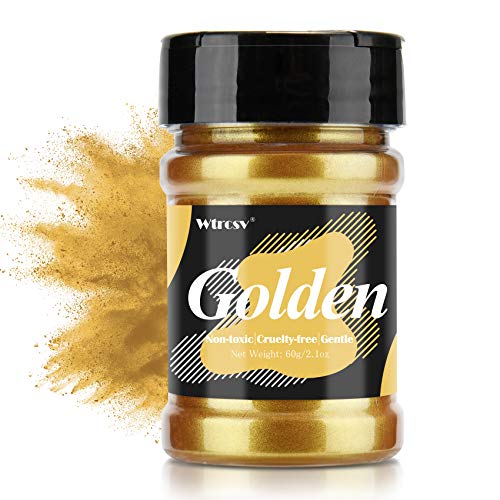 Epoxidharz Farbe metallic, Seifenfarbe, für die Seifenherstellung, Mica Powder, Epoxy Resin Farbe Farbpigmente Pigmentpulver Farben Pigment, Farbe für Epoxidharz, Lipgloss Farbe - 60g golden (Pulver) Epoxidharz Farbe metallic, Seifenfarbe, für die Seifenherstellung, Mica Powder, Epoxy Resin Farbe Farbpigmente Pigmentpulver Farben Pigment, Farbe für Epoxidharz, Lipgloss Farbe - 60g golden (Pulver) von Wtrcsv