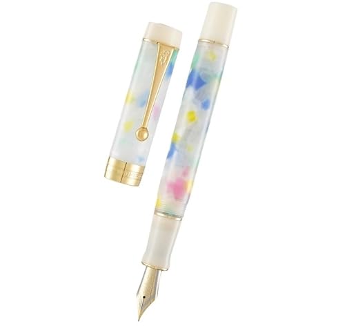 Wtukmo Acryl-Füllfederhalter, schöner grüner Geschenkstift EF/F/M mit Konverter, Schreibwaren, Büro, Schulbedarf, Schreibwaren (Buntweiß, M) von Wtukmo
