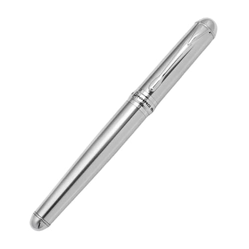 Wtukmo Füllfederhalter, Vollmetallclip, Luxus-Stifte für Studenten, Geschenk, Schreibwaren, Büro, Schulbedarf, Stifte zum Schreiben (Champagner-Silber) von Wtukmo