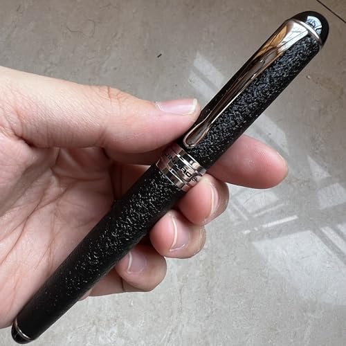 Wtukmo Füllfederhalter, Vollmetallclip, Luxus-Stifte für Studenten, Geschenk, Schreibwaren, Büro, Schulbedarf, Stifte zum Schreiben (Schwarz, Gold, Sand) von Wtukmo