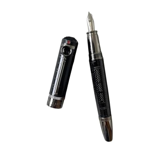 Wtukmo Füllfederhalter mit Lupe, rundes Design, hochwertige Qualität, kleine Stückzahl (A4, Stift mit Beutel) von Wtukmo