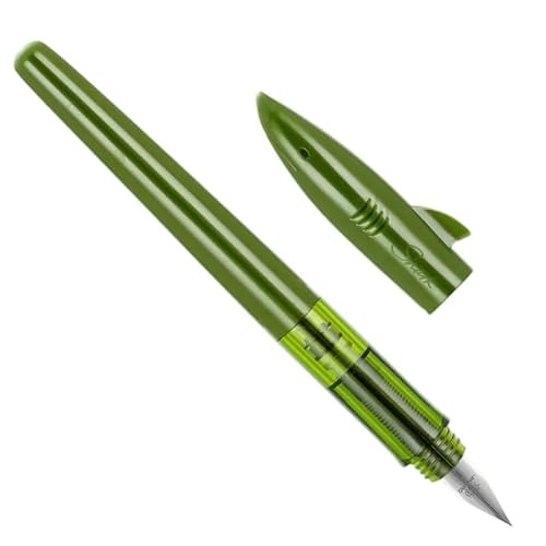 Wtukmo Kunststoff-Füllfederhalter, 0,5 mm, F-Spitze, niedlich, Hai-Form, Kalligraphie-Tintenstifte, Schule, Schreibwaren, Bürobedarf, Studenten, Geschenke (Avocado-Grün) von Wtukmo