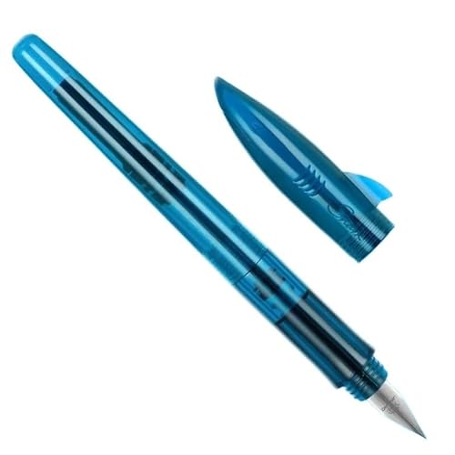 Wtukmo Kunststoff-Füllfederhalter, 0,5 mm, F-Spitze, niedlich, Hai-Form, Kalligraphie-Tintenstifte, Schule, Schreibwaren, Bürobedarf, Studenten, Geschenke (T-Deep Sea Blue) von Wtukmo