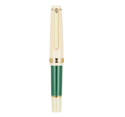 Wtukmo Mini-Füllfederhalter mit goldfarbenem Clip, extra feine Feder, EF-Stifte für gleichmäßiges Schreiben, 10,6 cm, Armeegrün, Feder F von Wtukmo