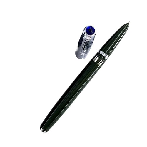 Wtukmo Transparenter Füllfederhalter mit versteckter EF/F-Feder, Schreibwaren, Schule, Bürobedarf, glatte Tinte, Stifte mit Box (Dunkelgrün, EF 0,38 mm) von Wtukmo