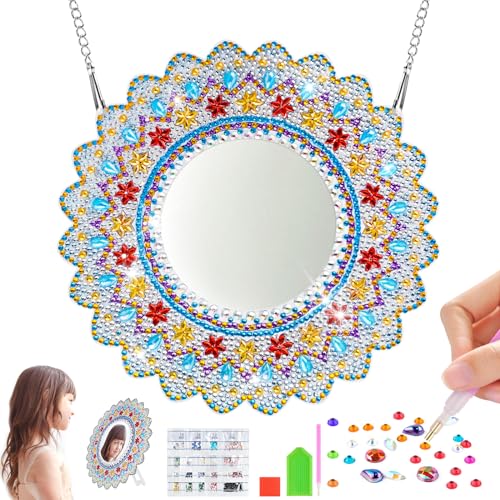 WuGU Diamond Painting Spiegel Bastelset Kinder Mandala Kosmetikspiegel, Geschenke Mädchen 5 6 7 8 9 10 11 12 Jahre, 5D Diamond Painting Kosmetikspiegel Geburtstagsgeschenk Spielzeug ab 5-12 Jahre WuGU Diamond Painting Spiegel Bastelset Kinder Mandala Kosmetikspiegel, Geschenke Mädchen 5 6 7 8 9 10 11 12 Jahre, 5D Diamond Painting Kosmetikspiegel Geburtstagsgeschenk Spielzeug ab 5-12 Jahre von WuGU
