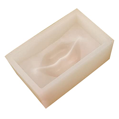 3D-Rechteck-Lippen-Silikonform für Kerzenherstellung, handgemachte Seifenformen, Kuchen, Schokolade, Dekorieren, DIY-Harz-Gipsform von WuLi77