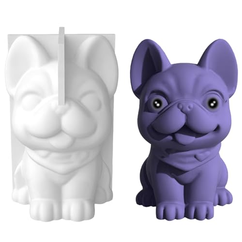WuLi77 3D-Hundekerzen-Silikonform, Cartoon-Welpen-Duftkerzenherstellung, DIY-Kristall-Epoxidharz-Formen, handgefertigte Seifenwachsform von WuLi77
