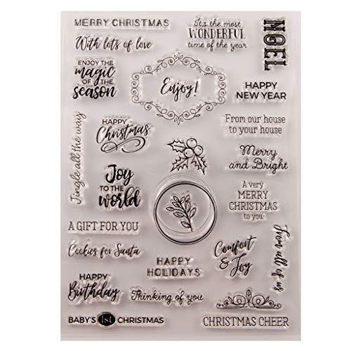 WuLi77 Happy Birthday Christmas Silicone Clear Stamps for Card Making Stencils DIY Embossing Photo Album Craft Art Handmade Gift Scrapbooking von WuLi77