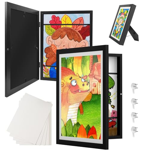 Wuciray Bilderrahmen Kinderzeichnungen A4 mit 20 Zeichenpapier Befüllbarer Rahmen Wechselrahmen Kinderbilder Aufklappbar Kinder Kunst Rahmen mit Aufbewahrungsfunktion Holz 2pcs Wuciray Bilderrahmen Kinderzeichnungen A4 mit 20 Zeichenpapier Befüllbarer Rahmen Wechselrahmen Kinderbilder Aufklappbar Kinder Kunst Rahmen mit Aufbewahrungsfunktion Holz 2pcs von Wuciray