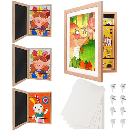Wuciray Bilderrahmen Kinderzeichnungen A4 mit 20 Zeichenpapier Befüllbarer Rahmen Wechselrahmen Kinderbilder Aufklappbar Kinder Kunst Rahmen mit Aufbewahrungsfunktion Holz 4pcs Wuciray Bilderrahmen Kinderzeichnungen A4 mit 20 Zeichenpapier Befüllbarer Rahmen Wechselrahmen Kinderbilder Aufklappbar Kinder Kunst Rahmen mit Aufbewahrungsfunktion Holz 4pcs von Wuciray