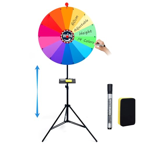 Wuciray Glücksrad zum Drehen Groß Mehrzweck Höhenverstellbar 100cm-200cm Gluecksrad Gluecksrad 14 Farben Drehrad Spielzeug Farbe Rad Spiele mit Radiergummi und Marker Drehkritzelspiel für Party Wuciray Glücksrad zum Drehen Groß Mehrzweck Höhenverstellbar 100cm-200cm Gluecksrad Gluecksrad 14 Farben Drehrad Spielzeug Farbe Rad Spiele mit Radiergummi und Marker Drehkritzelspiel für Party von Wuciray