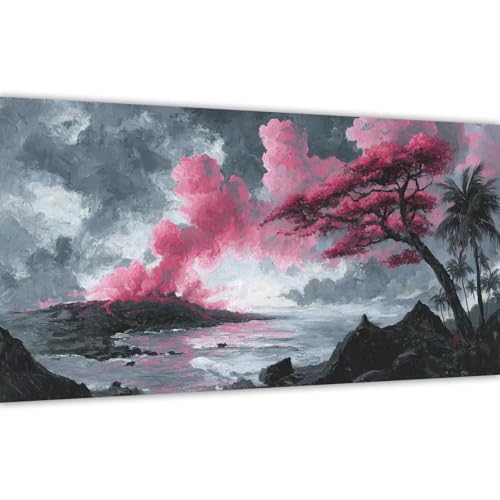 Malen nach Zahlen Abstrakt，Malen nach Zahlen Erwachsene Landschaft 100x200cm Paint by Numbers Handgemalt Ölgemälde Leinwand Set，3 Pinsel und Acrylfarbe，Wanddeko Frauen Geschenk (Ohne Rahmen) Y#A98 von Wucuuxen