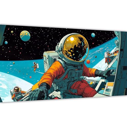 Malen nach Zahlen Astronaut，Malen nach Zahlen Erwachsene Karikatur 40x80cm Paint by Numbers Handgemalt Ölgemälde Leinwand Set，3 Pinsel und Acrylfarbe，Wanddeko Frauen Geschenk (Ohne Rahmen) Y#A30 von Wucuuxen