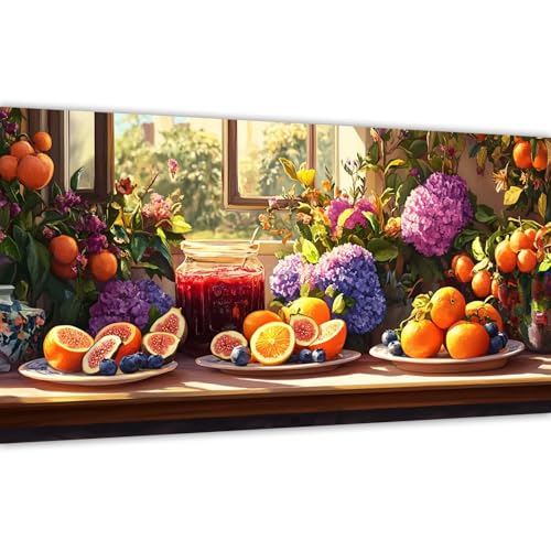 Malen nach Zahlen Bunt, Malen nach Zahlen Erwachsene Anlage 40x80cm Paint by Numbers Handgemalt Ölgemälde Leinwand Set, 3 Pinsel und Acrylfarbe, Wanddeko Frauen Kreativ Geschenk (Ohne Rahmen) Y#A100 von Wucuuxen