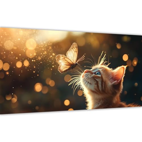 Malen nach Zahlen Erwachsene Katze，2025 Malen nach Zahlen Schmetterling Paint by Numbers DIY Leinwand Set mit Pinsel und Acrylfarbe，Home Deko Kunst Frauen Kreativ Geschenk für Anfänger 100x200cm Y#A27 von Wucuuxen