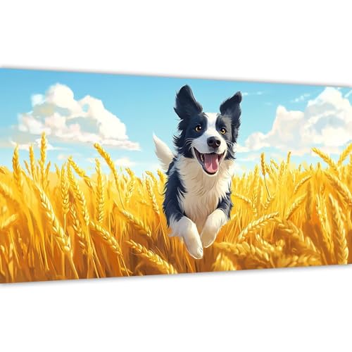 Malen nach Zahlen Herbst, Malen nach Zahlen Erwachsene Hund 90x180cm Paint by Numbers Handgemalt Ölgemälde Leinwand Set, 3 Pinsel und Acrylfarbe, Wanddeko Frauen Kreativ Geschenk (Ohne Rahmen) Y#A88 von Wucuuxen