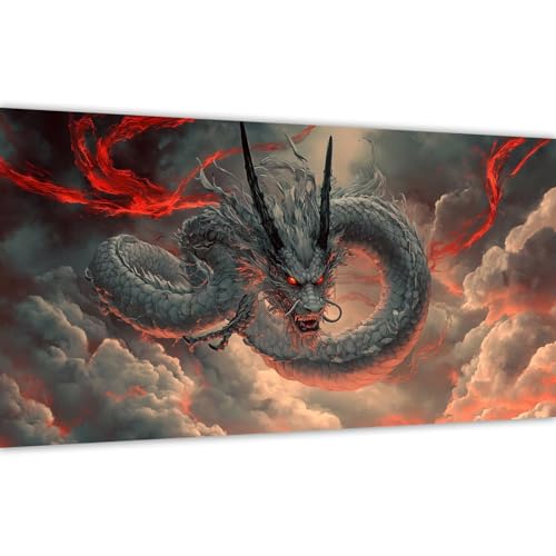 Malen nach Zahlen Karikatur，Malen nach Zahlen Erwachsene Drachen 30x60cm Paint by Numbers Handgemalt Ölgemälde Leinwand Set，3 Pinsel und Acrylfarbe，Wanddeko Frauen Kreativ Geschenk (Ohne Rahmen) Y#A86 von Wucuuxen