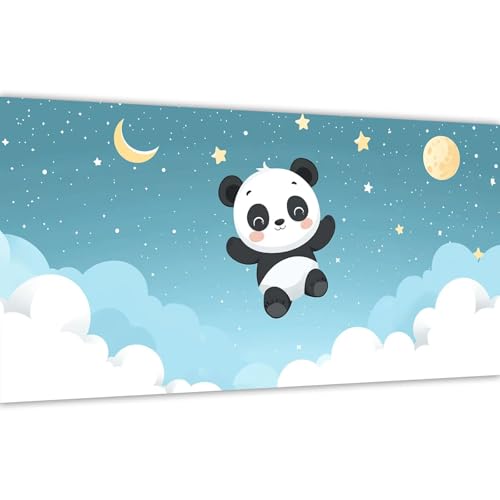 Malen nach Zahlen Karikatur，Malen nach Zahlen Erwachsene Panda 40x80cm Paint by Numbers Handgemalt Ölgemälde Leinwand Set，3 Pinsel und Acrylfarbe，Wanddeko Frauen Kreativ Geschenk (Ohne Rahmen) Y#A68 von Wucuuxen
