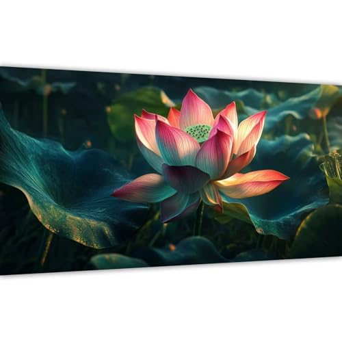Malen nach Zahlen Lotus, Malen nach Zahlen Erwachsene Anlage 80x160cm Paint by Numbers Handgemalt Ölgemälde Leinwand Set, 3 Pinsel und Acrylfarbe, Wanddeko Frauen Kreativ Geschenk (Ohne Rahmen) Y#A12 von Wucuuxen
