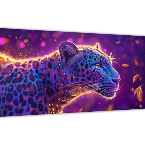 Malen nach Zahlen Traum, Malen nach Zahlen Erwachsene Leopard 90x180cm Paint by Numbers Handgemalt Ölgemälde Leinwand Set, 3 Pinsel und Acrylfarbe, Wanddeko Frauen Kreativ Geschenk (Ohne Rahmen) Y#A60 von Wucuuxen