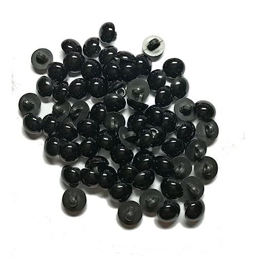 100 Stück DIY Basteln Pilz Knopf feste Augen Pilz Perlen Schwarze runde Knöpfe für genähte Tiere 9mm von Wudaizhi