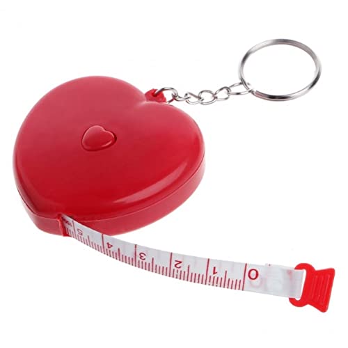 Herzförmiges Maßband Messband Für Körpermessungen, Einziehbare Kleine Mini Weiche Nähgewabelstofftuch Tailleband Messklebeband von Wudaizhi