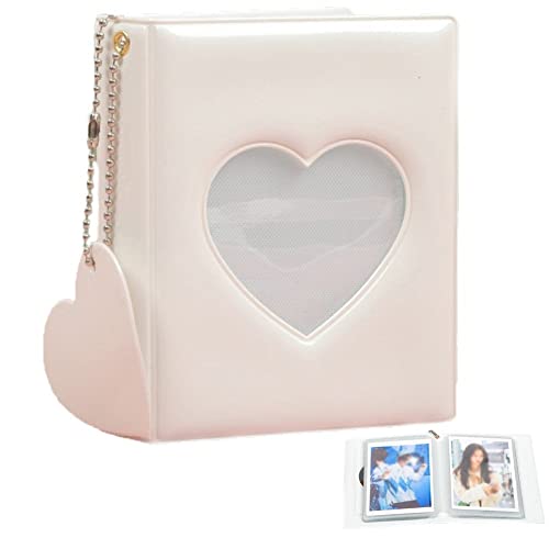 Solid Color 3-zoll-fotoalbum Album Hollow Photocard Holder Mit Heart Pendant Kpop Idol Karten Sammeln Sie Buchalbum von Wudaizhi