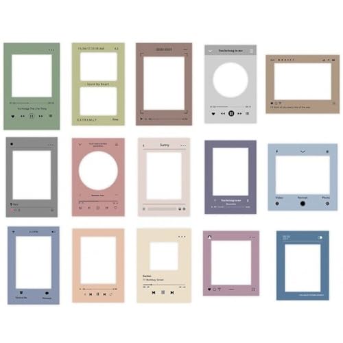 Wudaizhi 15 Pcs DIY Dekorative Aufkleber Sortierte Fotorahmen Aufkleber Dekoration Für DIY -fotoalbum Scrapbooking Diary Notebook Journals Kunst Und Kunsthandwerk von Wudaizhi