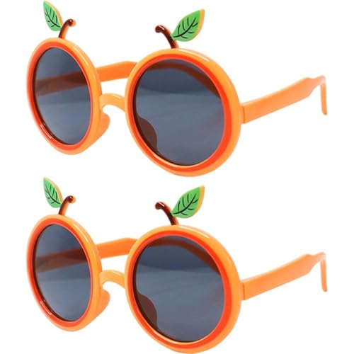 Wudaizhi 2 Stück Orange Form Gläser Mandarinen Sonnenbrille Neuheit Gläser Kunststoff Gläser Sommer Gläser Party Dekorationen von Wudaizhi