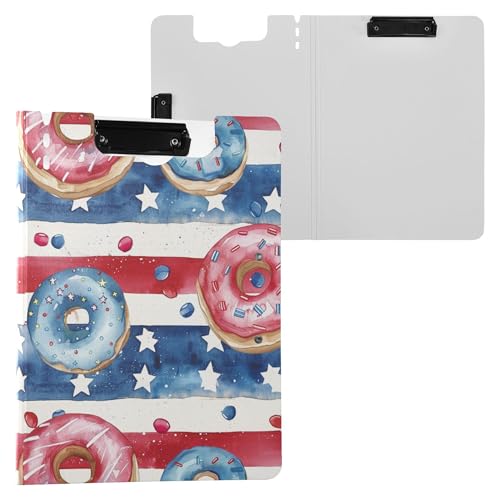 4. Juli Donuts Sterne rot blau Streifen Klemmbrett Ordner horizontal und vertikal Doppelclips Klemmbrett mit Abdeckung Klemmbrett Binder Home Rezeptaufbewahrung 4. Juli Donuts Sterne rot blau Streifen Klemmbrett Ordner horizontal und vertikal Doppelclips Klemmbrett mit Abdeckung Klemmbrett Binder Home Rezeptaufbewahrung von Wudan